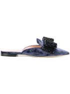 Alberta Ferretti Pointed Toe Slippers - Blue