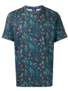 Ps By Paul Smith Floral Print T-shirt, Men's, Size: Medium, Blue, Cotton