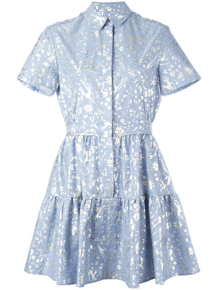 Kenzo Voodoo Charms Shrt Dress, Women's, Size: 40, Blue, Cotton