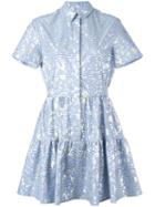 Kenzo Voodoo Charms Shrt Dress, Women's, Size: 40, Blue, Cotton