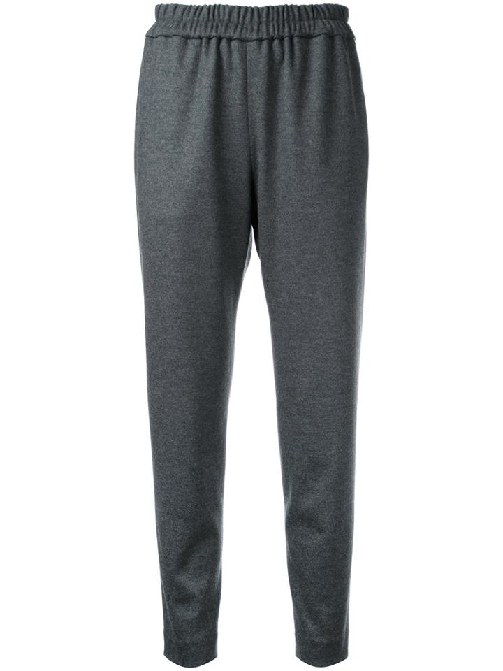 Astraet Cropped Trousers, Size: 1, Grey, Wool