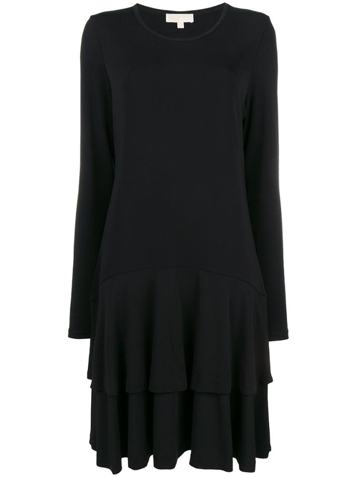 Michael Michael Kors Pleated T-shirt Dress - Black