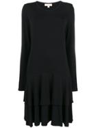 Michael Michael Kors Pleated T-shirt Dress - Black