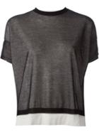 Marni Layered T-shirt, Women's, Size: 42, Black, Cotton/polyamide