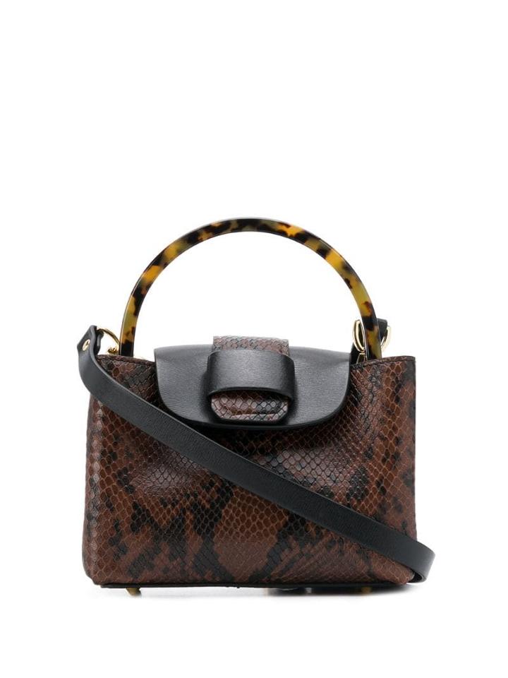 Nico Giani Snake-effect Tote - Brown