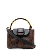 Nico Giani Snake-effect Tote - Brown