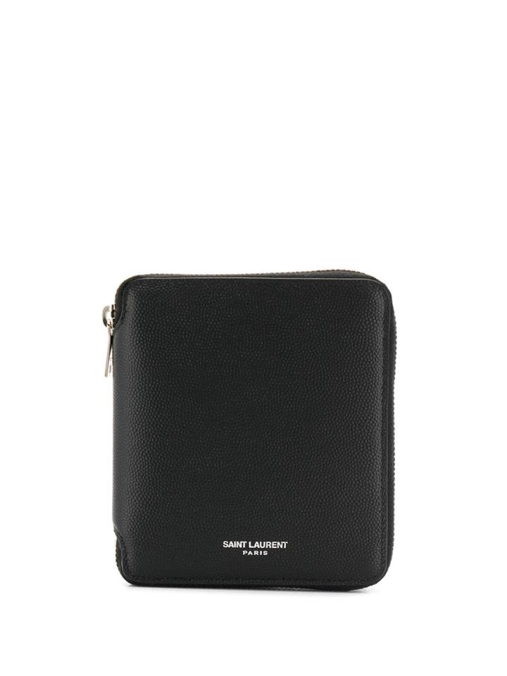 Saint Laurent Zip-around Squared Wallet - Black