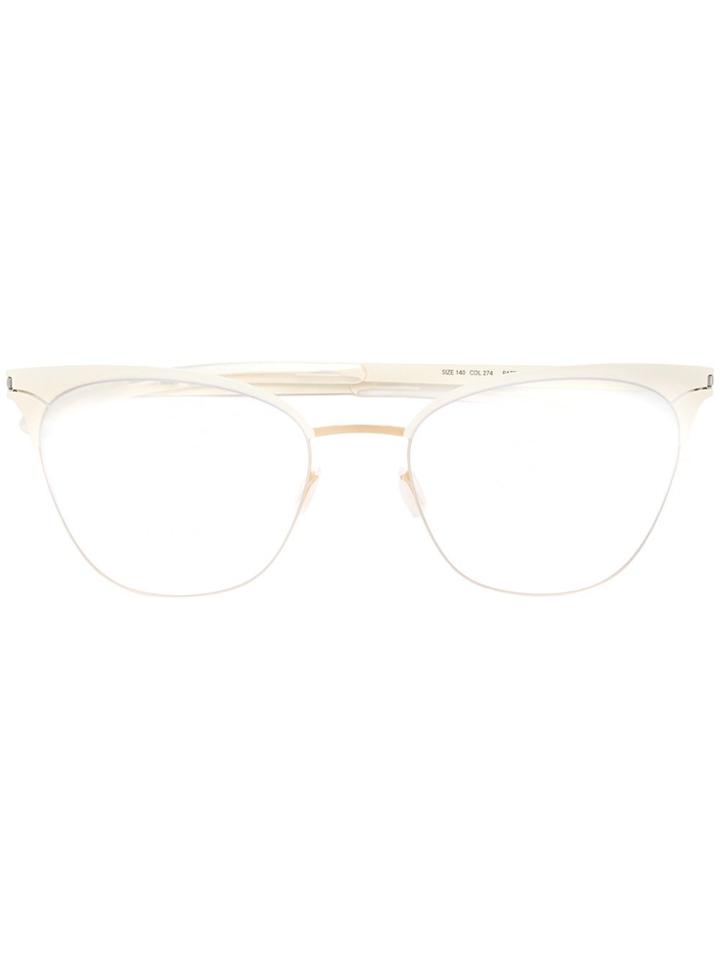 Mykita Round Frame Glasses - White