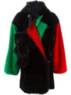 Jc De Castelbajac Vintage Teddy Bear Fluffy Oversized Coat, Women's, Size: Large, Black