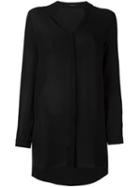 Etro Mandarin Neck Shirt, Women's, Size: 40, Black, Silk