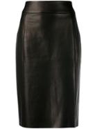 Drome Front Slit Pencil Skirt - Black