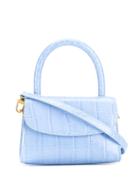 By Far Mini Croco Embossed Leather Bag - Blue