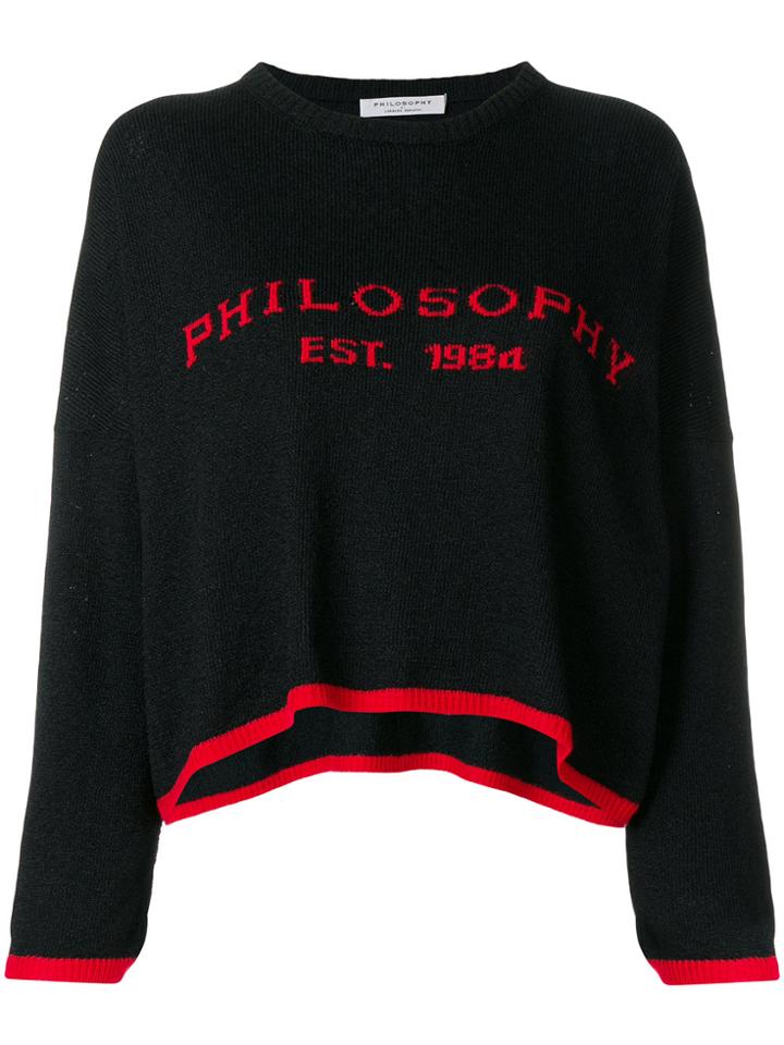 Philosophy Di Lorenzo Serafini Logo Knitted Jumper - Black