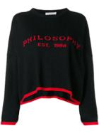 Philosophy Di Lorenzo Serafini Logo Knitted Jumper - Black