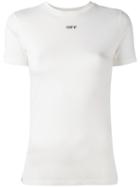 Off-white Crew Neck T-shirt, Women's, Size: Small, White, Micromodal/polyester