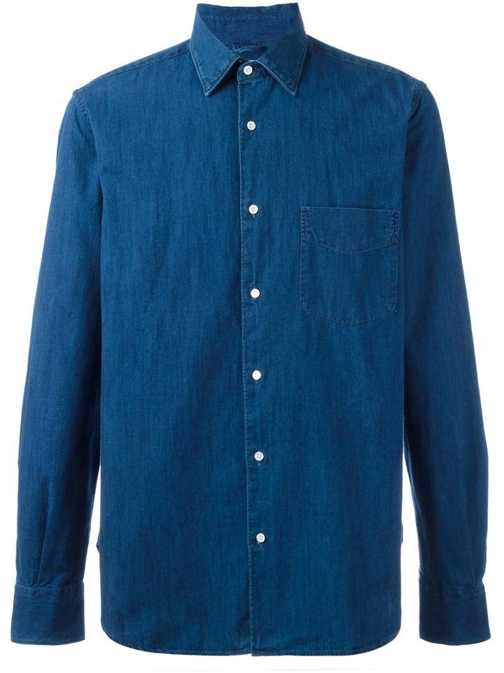 Aspesi Denim Shirt, Men's, Size: 40, Blue, Cotton