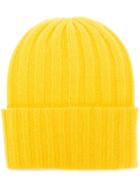 The Elder Statesman Cashmere Hat - Yellow