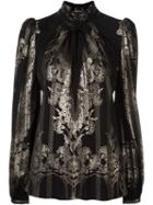 Roberto Cavalli Metallic Print Blouse