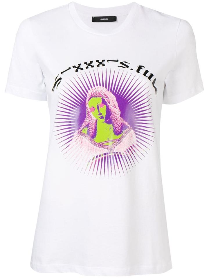 Diesel Graphic Print Slim T-shirt - White