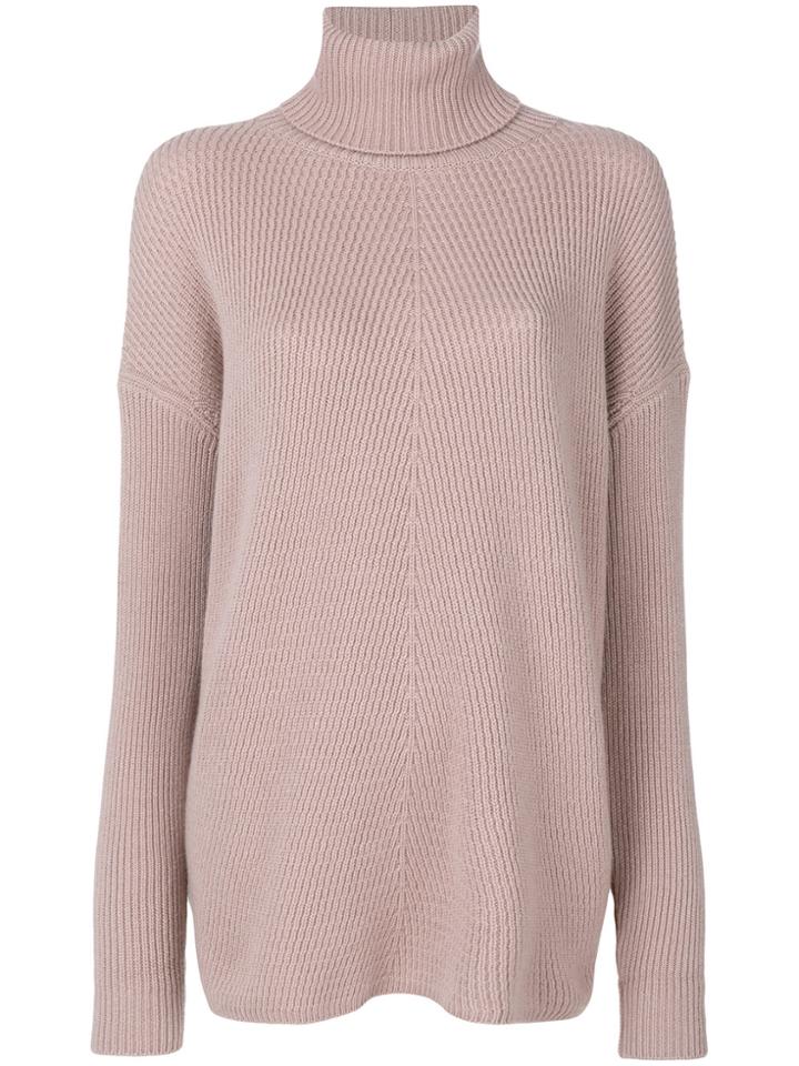 Agnona Cashmere Roll-neck Jumper - Pink & Purple