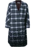 Kolor Double Breasted Coat, Women's, Size: 2, Grey, Nylon/wool
