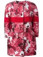 Moncler Gamme Rouge Flared Floral Jacquard Coat