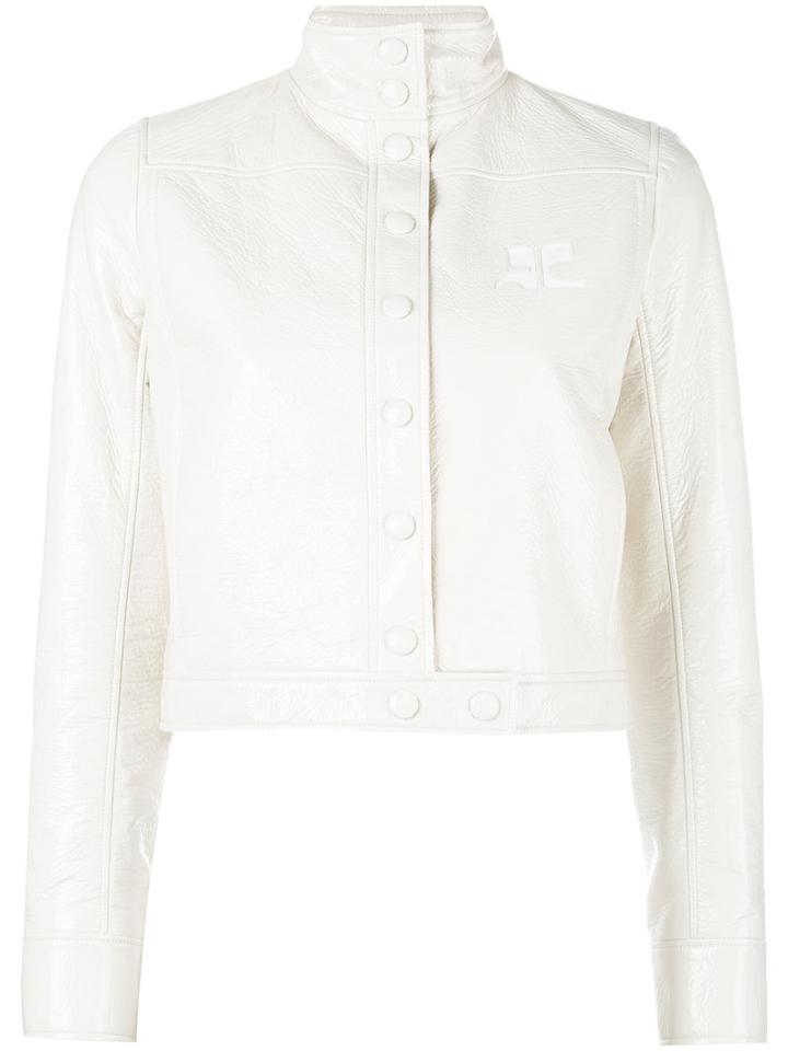 Courrèges Vynil Jacket, Women's, Size: 36, Nude/neutrals, Cotton/polyurethane/acetate/cupro