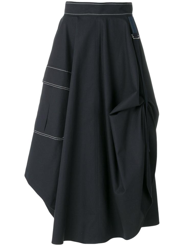 Sportmax Asymmetric Hem Skirt - Blue