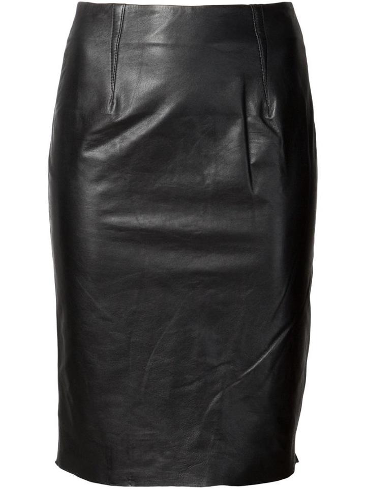 L'agence Leather Pencil Skirt
