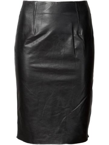 L'agence Leather Pencil Skirt