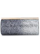 Jimmy Choo Trinket Clutch, Women's, Blue, Suede/pvc/brass