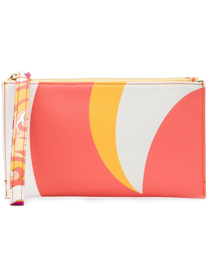 Emilio Pucci Printed Clutch Bag - Yellow & Orange
