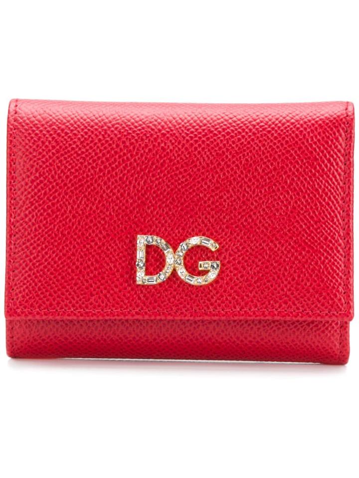 Dolce & Gabbana Foldover Card Wallet - Red