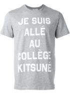 Maison Kitsuné Front Print T-shirt, Men's, Size: Xl, Grey, Cotton