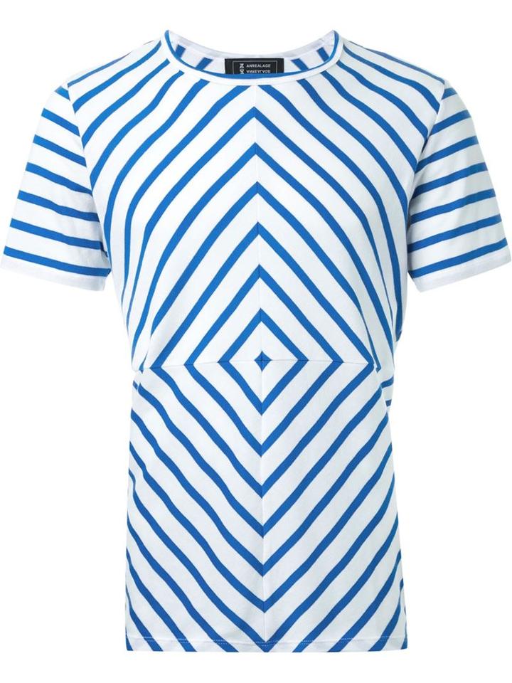 Anrealage Reflection T-shirt, Men's, Size: 46, White, Cotton