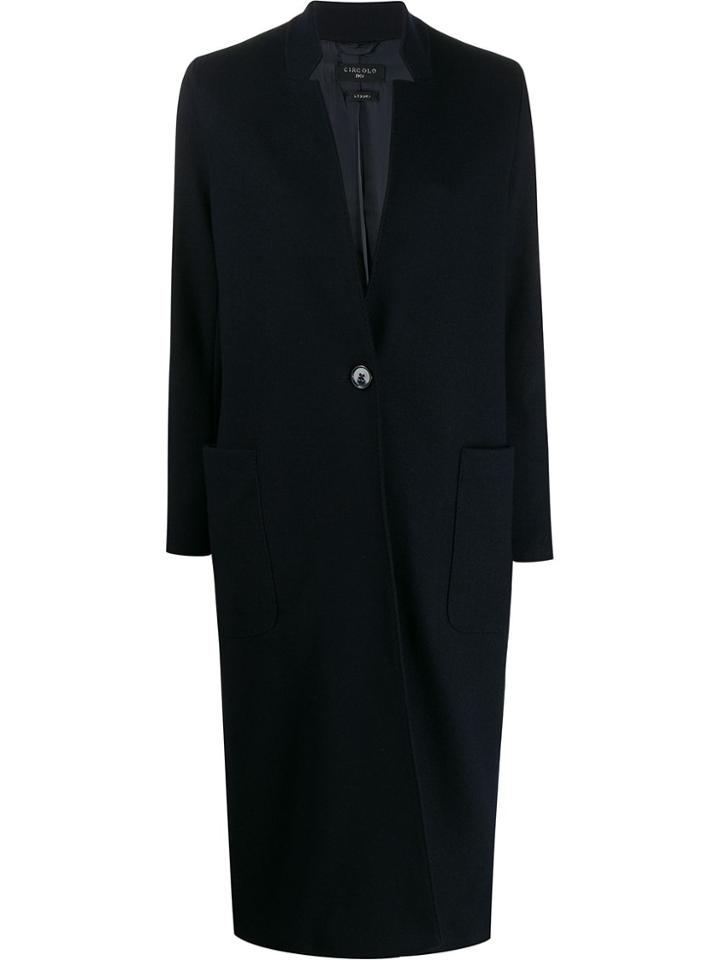 Circolo 1901 Single Breasted Coat - Blue