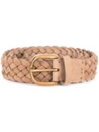Brunello Cucinelli Woven Design Belt - Neutrals