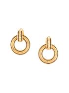 Chanel Vintage Circle Swing Earrings - Metallic