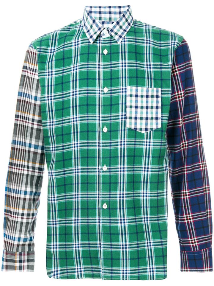 Comme Des Garçons Shirt Boys Checked Shirt - Green