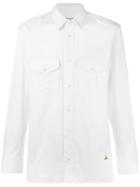 Vivienne Westwood Man Front Pockets Plain Shirt, Size: 48, White, Cotton