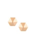 Anita Ko 18kt Rose Gold Hexagon Stud Earrings