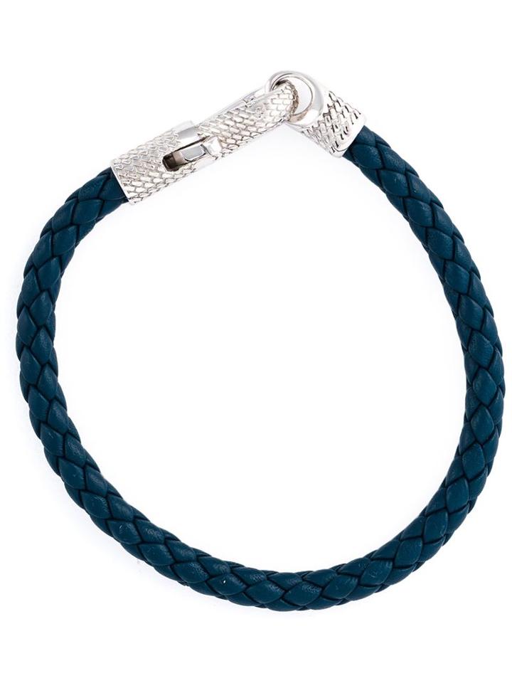 Tateossian Ziggy Bracelet, Men's, Blue, Leather/silver