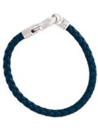 Tateossian Ziggy Bracelet, Men's, Blue, Leather/silver