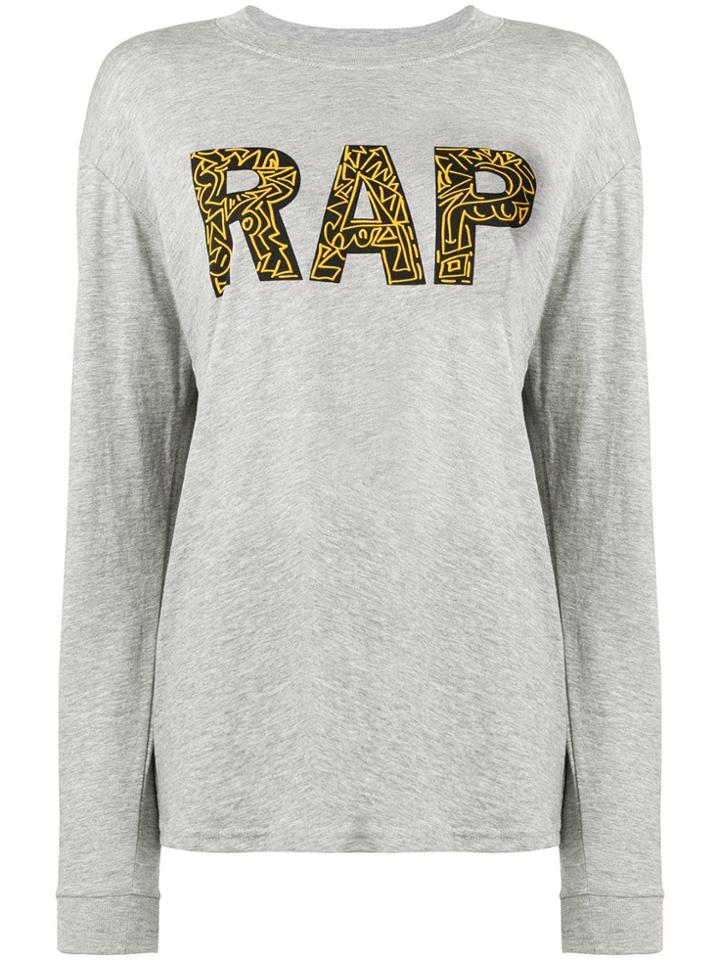 6397 Rap Slogan Sweater - Grey