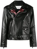 Valentino - Love Blade Embroidered Leather Jacket - Women - Cotton/lamb Skin/viscose - 42, Black, Cotton/lamb Skin/viscose