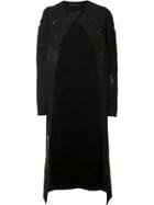 Yohji Yamamoto Peaked Lapel Mid Coat - Black