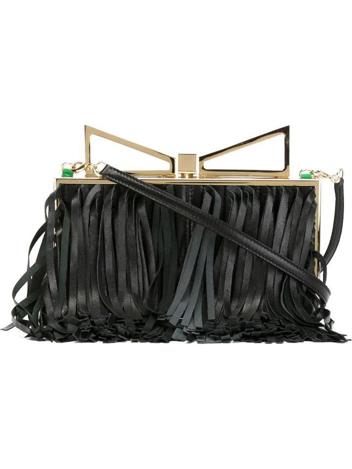 Sara Battaglia 'lady' Clutch, Women's, Black