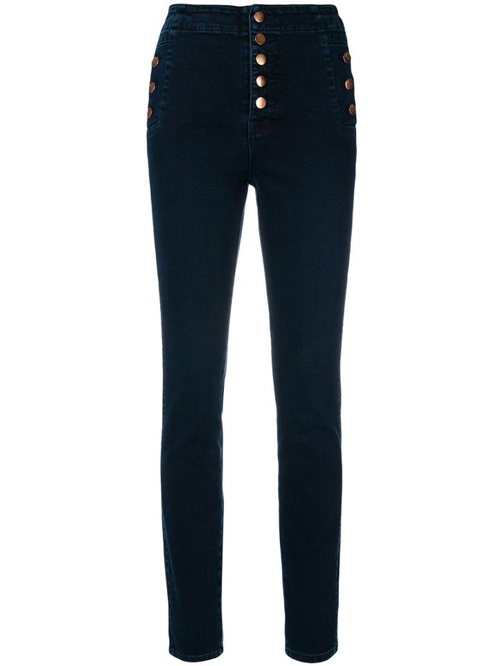 J Brand - Buttoned Skinny Jeans - Women - Cotton/polyurethane - 27, Blue, Cotton/polyurethane