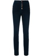 J Brand - Buttoned Skinny Jeans - Women - Cotton/polyurethane - 27, Blue, Cotton/polyurethane