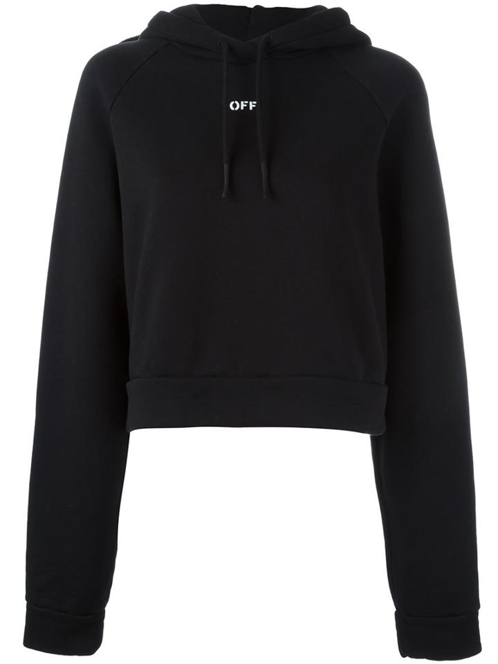 Off-white Logo Print Oversized Hoodie, Women's, Size: Xl, Black, Cotton